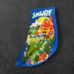 Vintage Smurf sleeping bag working zipper